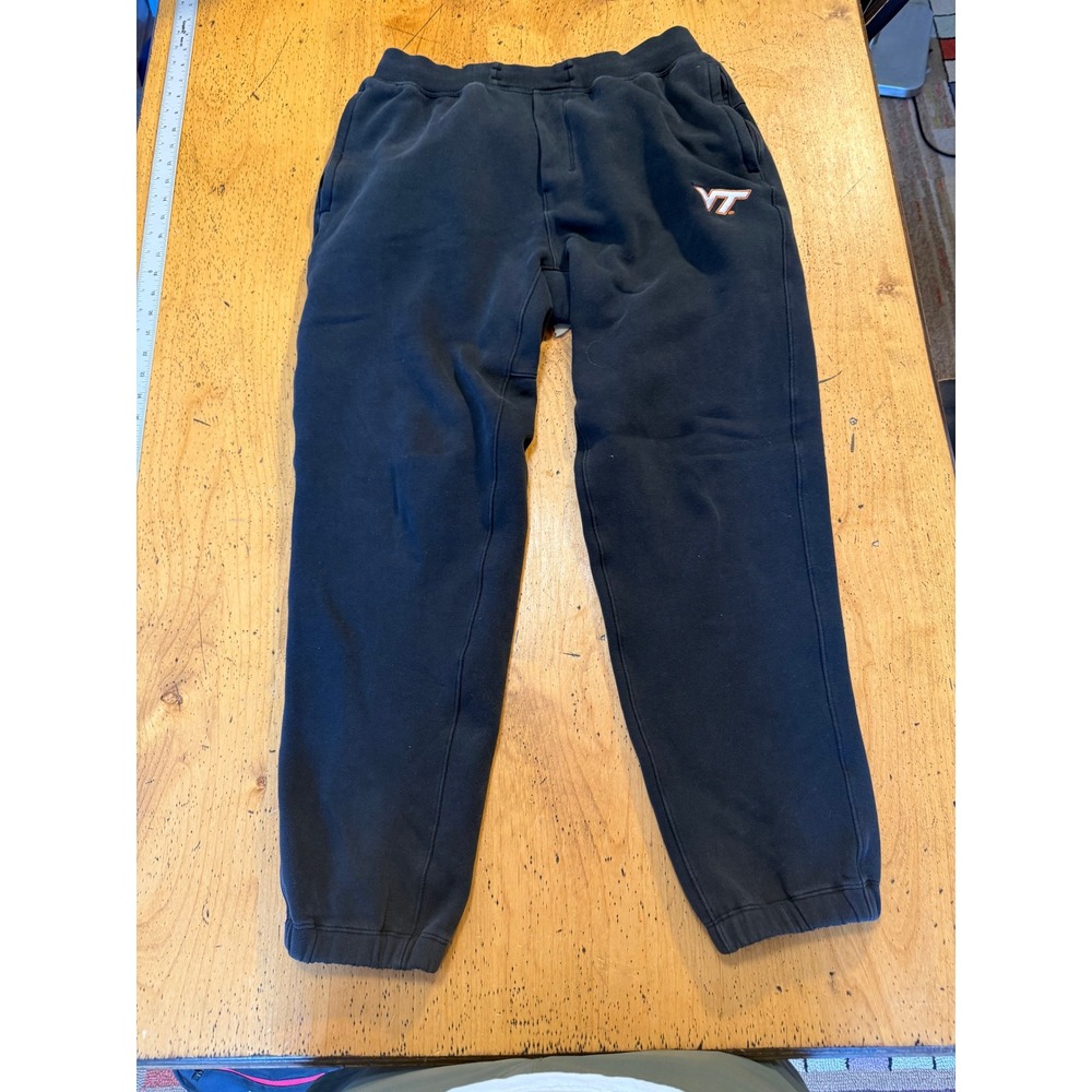 Lululemon City Sweat Jogger L Virginia Tech VT Hokies Black Sweatpants Mens